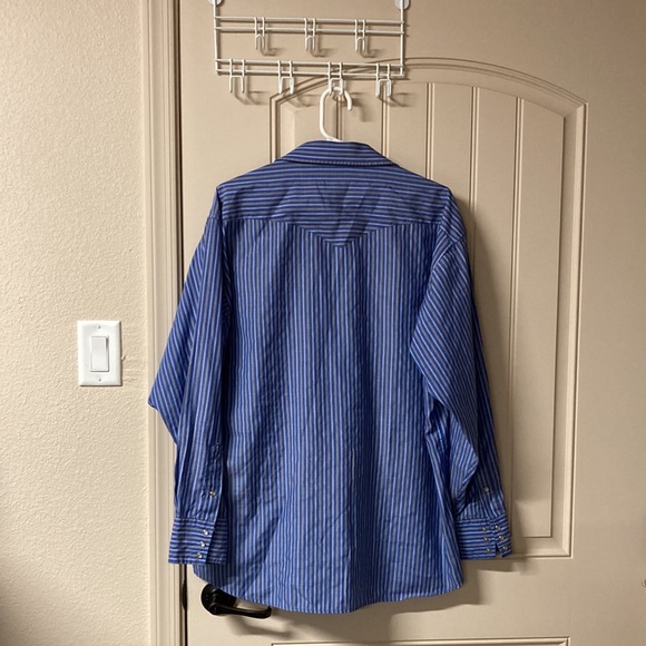 Panhandle Slim Men’s Striped Western Cowboy Shirt Pearl Snaps Ling Sleeves Sz XL - Picture 7 of 7